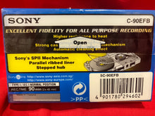 Load image into Gallery viewer, SONY EF90 - 5 PACK BLANK AUDIO CASSETTE (SEALED)
