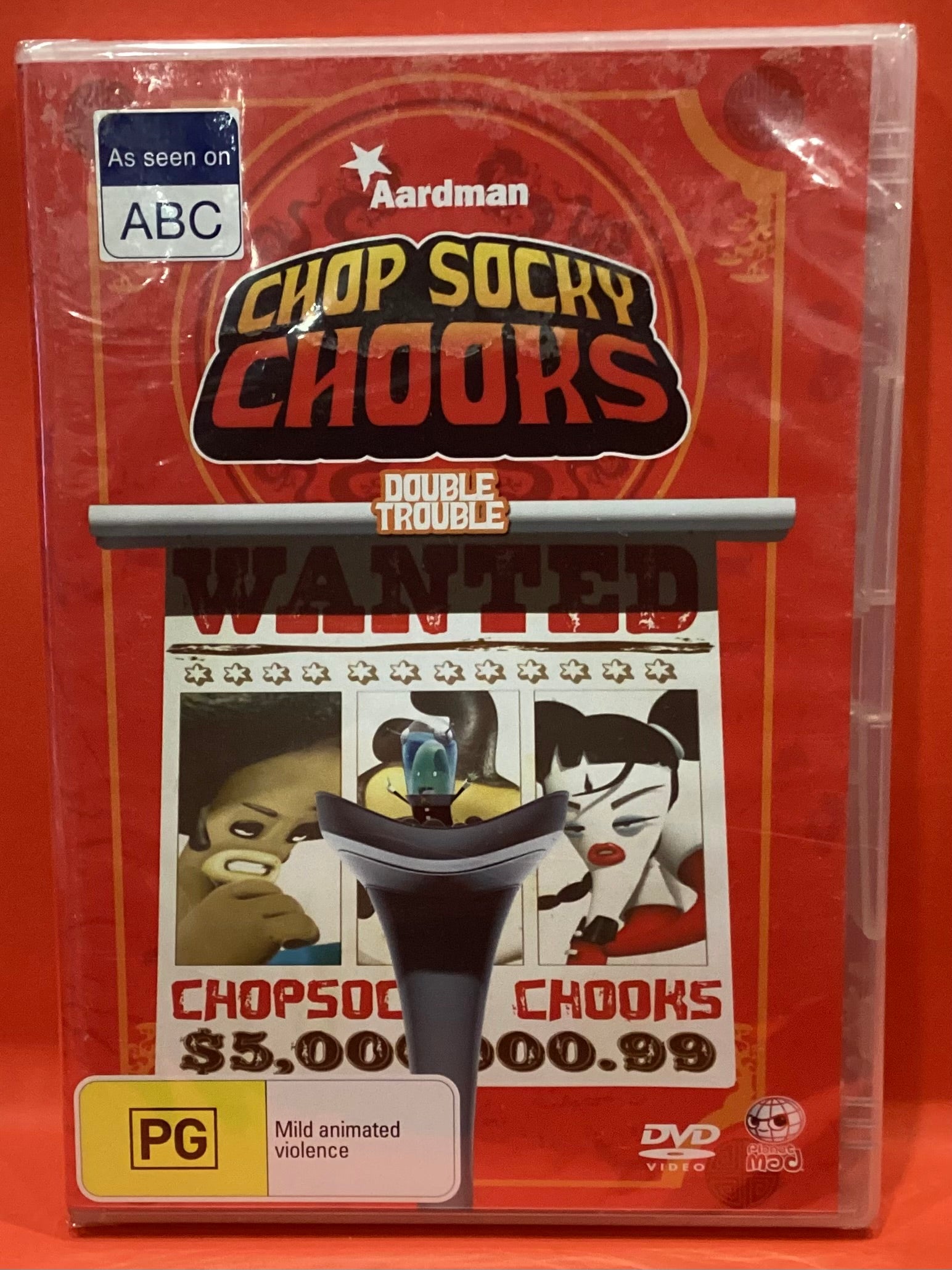 CHOP SOCKY CHOOKS - DOUBLE TROUBLE - AARDMAN - DVD (NEW