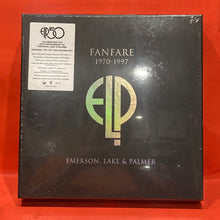 Load image into Gallery viewer, EMERSON LAKE & PALMER - FANFARE: 1970-1997 - 11XCD + 3X LP + 2X 7" - SUPER DELUXE BOX SET - VINYL (NEW/ SEALED) E.L.P.