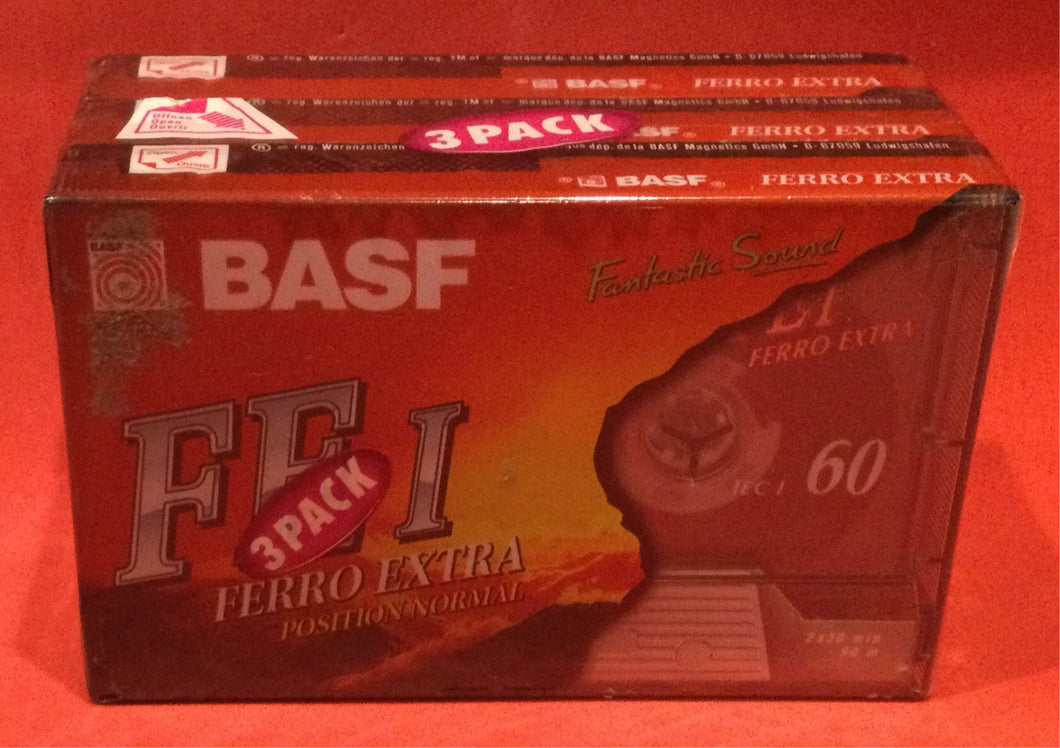BASF FE I 60 - 3 PACK - BLANK CASSETTE - BRAND NEW