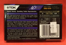 Load image into Gallery viewer, TDK AD100 - BLANK CASSETTE - BRAND NEW
