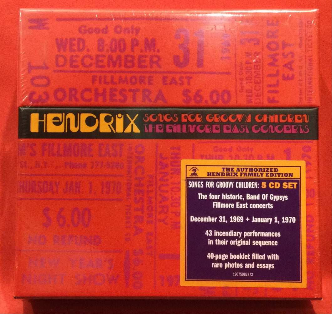 HENDRIX, JIMI - SONGS FOR GROOVY CHILDREN - 5 CD DISCS (SEALED)