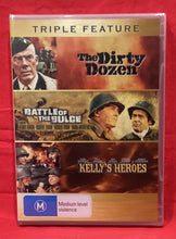 Load image into Gallery viewer, DIRTY DOZEN / BATTLE OF THE BULGE / KELLY'S HEROES  - 3 DISCS - DVD (NEW / SEALED)
