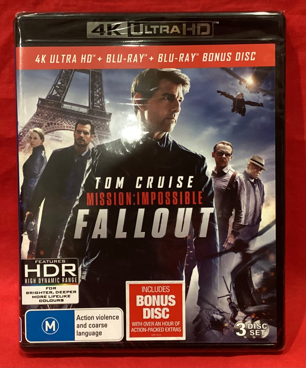 MISSION IMPOSSIBLE FALLOUT -  4K ULTRA HD  & BLU-RAY & BLU-RAY BONUS DISC (NEW/ SEALED)