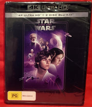 Load image into Gallery viewer, STAR WARS - A NEW HOPE -  4K ULTRA HD  &amp; 2 DISC BLU-RAY (NEW/ SEALED)
