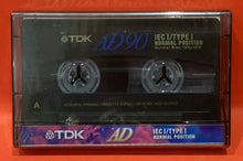 Load image into Gallery viewer, TDK AD90 BLANK AUDIO CASSETTE (NEW)
