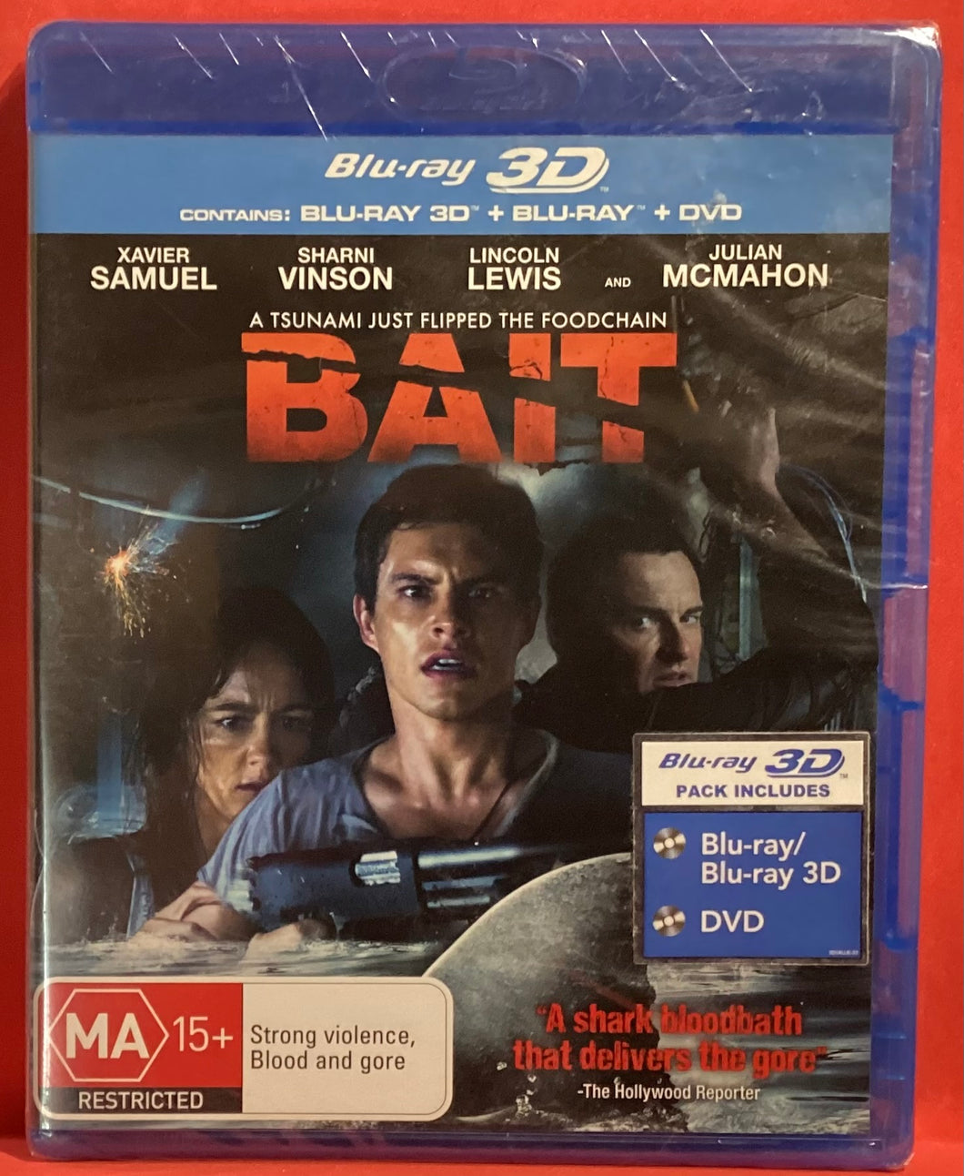 BAIT 3D BLU-RAY + BLU-RAY + DVD (NEW/ SEALED)