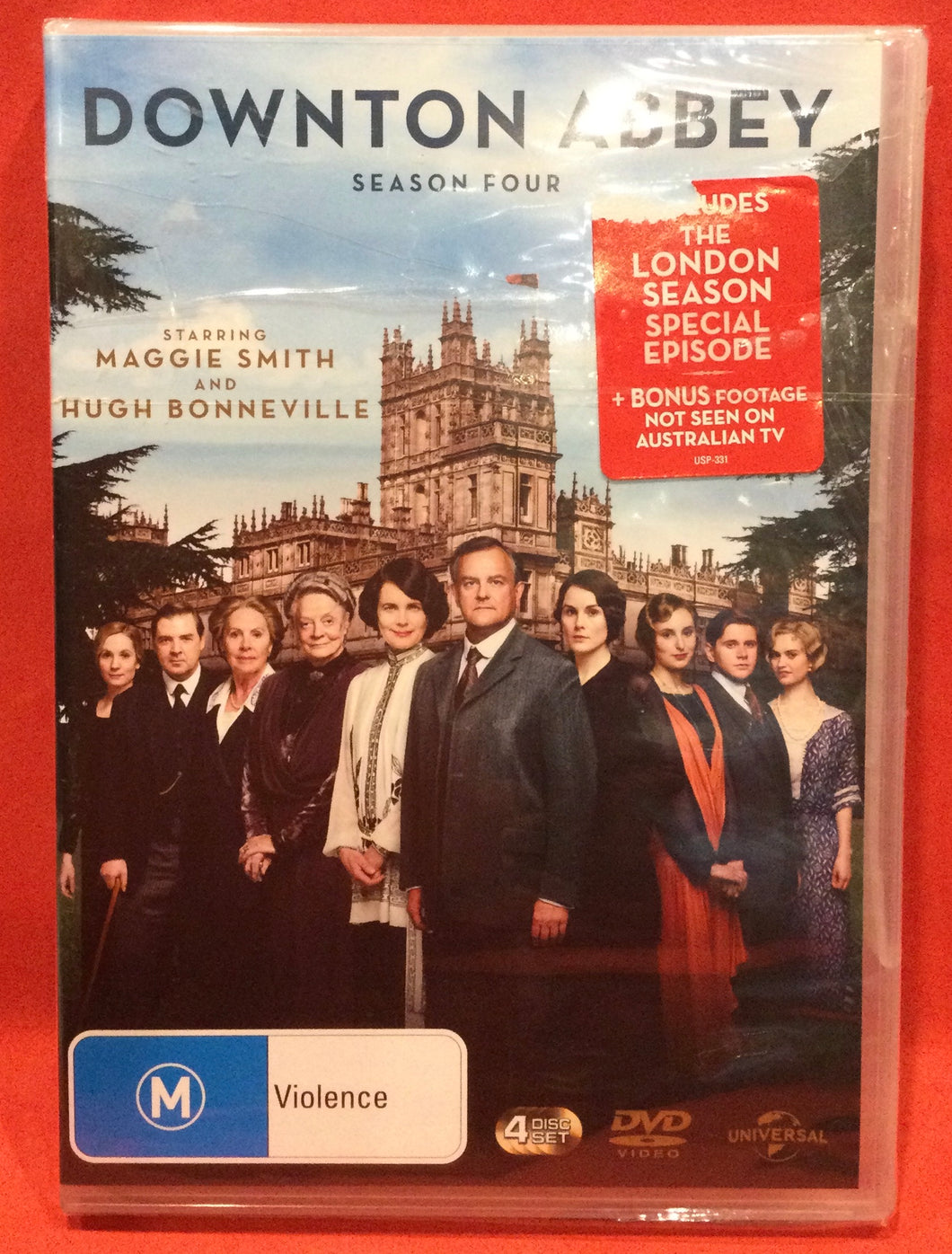 DOWNTON ABBEY SEASON FOUR  4 DISC SET -  DVD (NEW / SEALED)