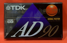 Load image into Gallery viewer, TDK AD90 BLANK AUDIO CASSETTE (NEW)
