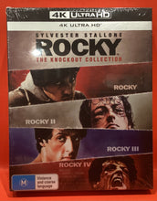 Load image into Gallery viewer, ROCKY - THE KNOCKOUT COLLECTION - 4 FILMS  -  4K ULTRA HD   (NEW/ SEALED)
