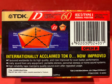 Load image into Gallery viewer, TDK D60 - 4 PACK - BLANK CASSETTE - BRAND NEW
