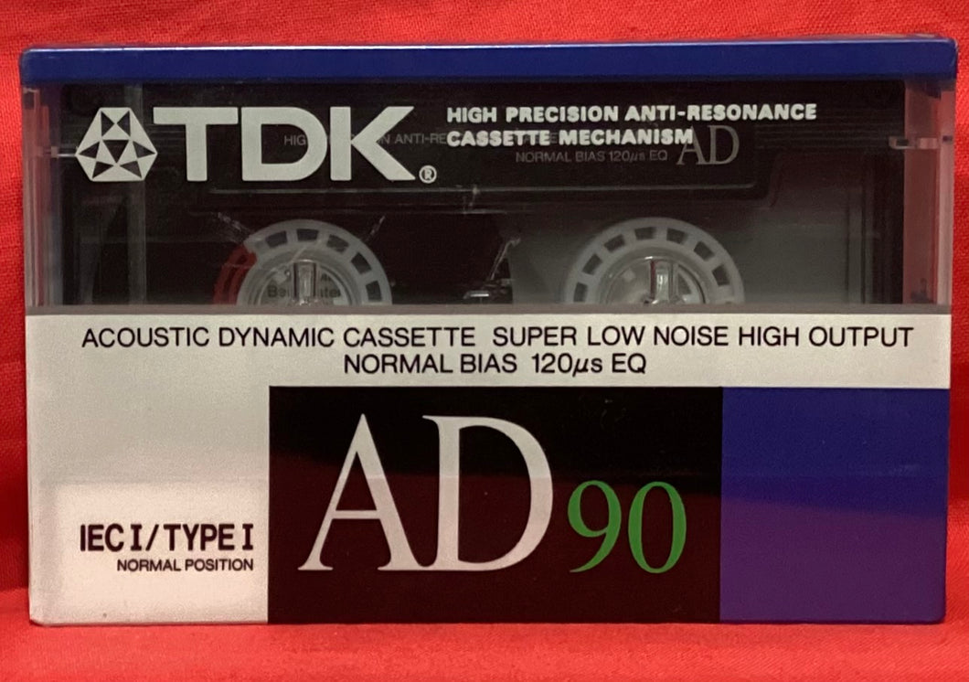 TDK AD90 BLANK AUDIO CASSETTE (NEW)