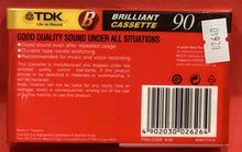 Load image into Gallery viewer, TDK B90 -  BLANK CASSETTE - BRAND NEW
