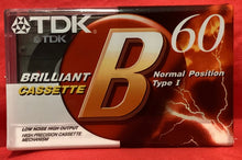 Load image into Gallery viewer, TDK B60 BLANK CASSETTE (NEW / SEALED)
