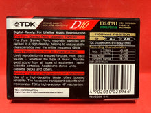 Load image into Gallery viewer, TDK D10 IECI / TYPE I BLACK CASSETTE (SEALED)
