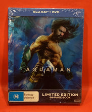 Load image into Gallery viewer, AQUAMAN  -   BLU-RAY &amp; DVD - PLUS LTD EDITION 64 PAGE BOOK (NEW/ SEALED)
