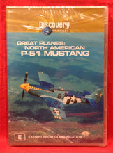 Load image into Gallery viewer, GREAT PLANES:NORTH AMERICAN P-51 MUSTANG    - DVD (NEW / SEALED)
