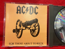 Load image into Gallery viewer, AC/DC - FOR THOSE ABOUT TO ROCK   - CD  (EUROPEAN) 1987
