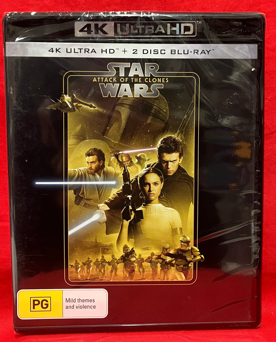 STAR WARS - ATTACK OF THE CLONES -  4K ULTRA HD  & 2 DISC BLU-RAY (NEW/ SEALED)