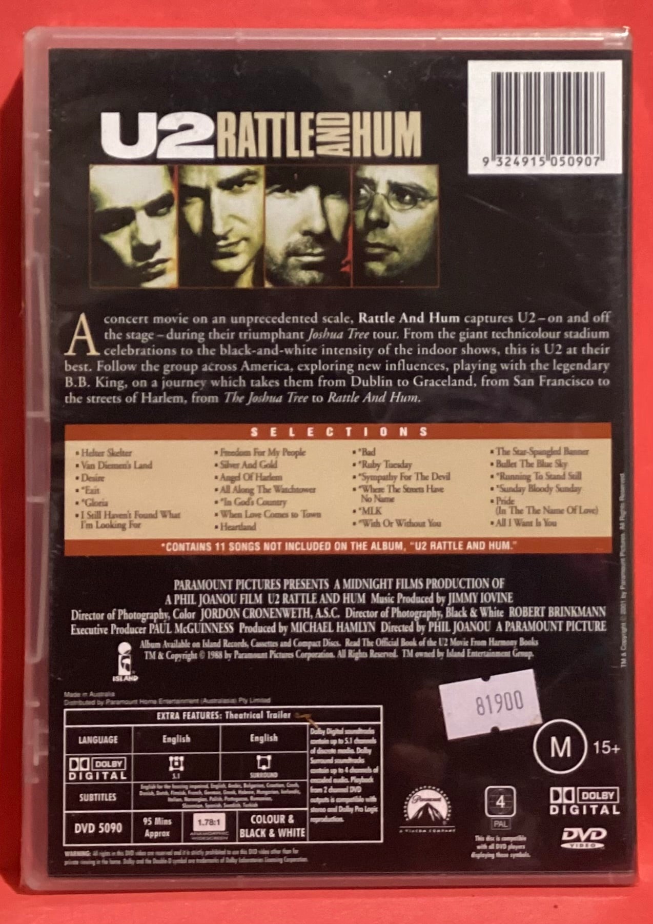 U2 - RATTLE AND HUM - DVD (NEW/ SEALED) – Dixon Recycled Records