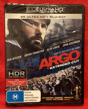 Load image into Gallery viewer, ARGO - WITH EXTENDED CUT  -  4K ULTRA HD &amp; BLU-RAY  (NEW/ SEALED)
