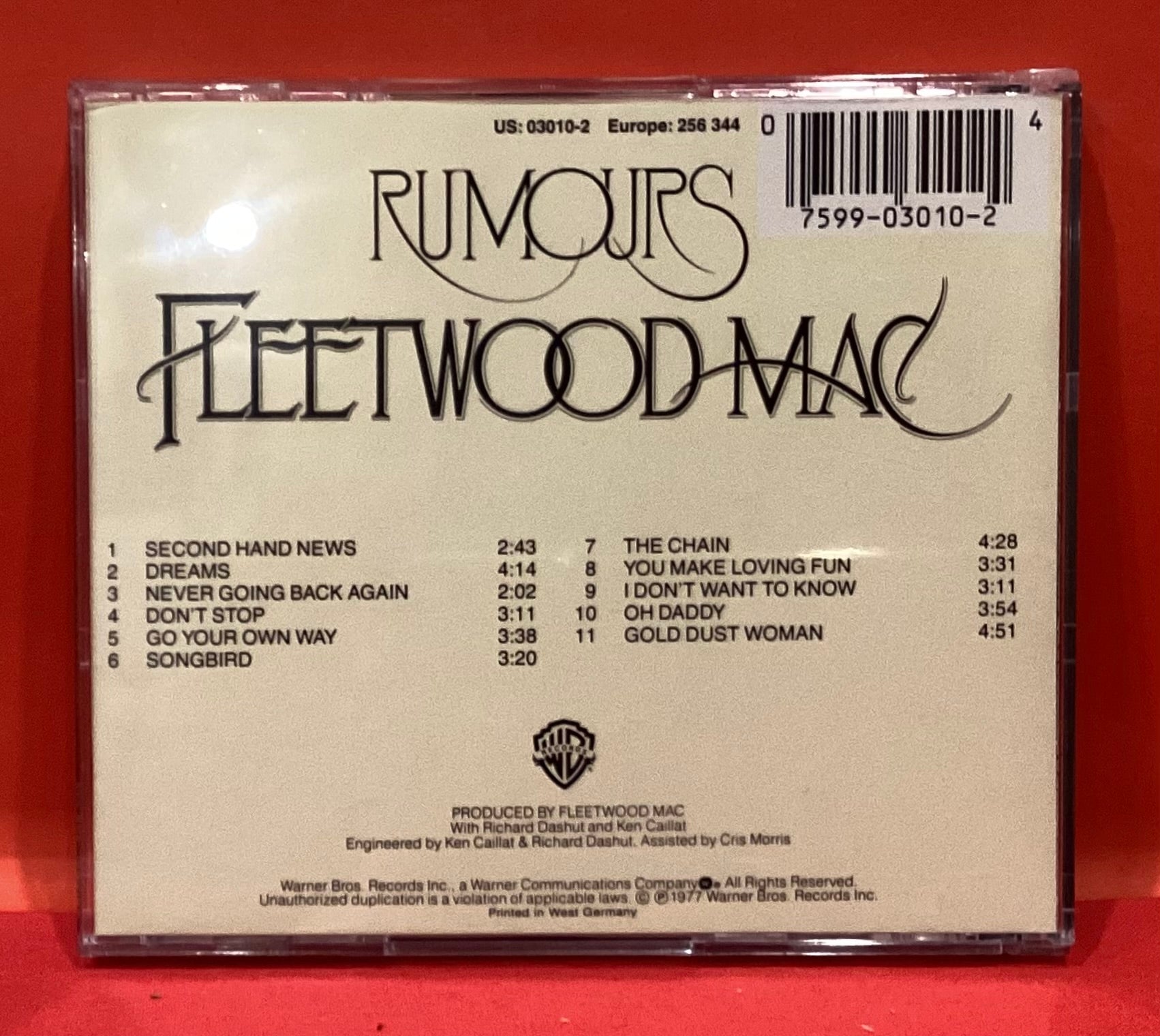FLEETWOOD MAC - RUMOURS - TARGET CD – Dixon Recycled Records
