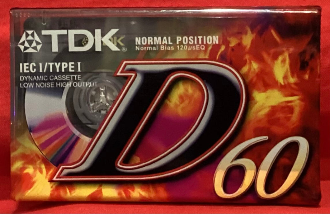 TDK D60  - BLANK CASSETTE - BRAND NEW