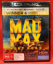 Load image into Gallery viewer, MAD MAX FURY ROAD - 4K ULTRAHD (NEW / SEALED)
