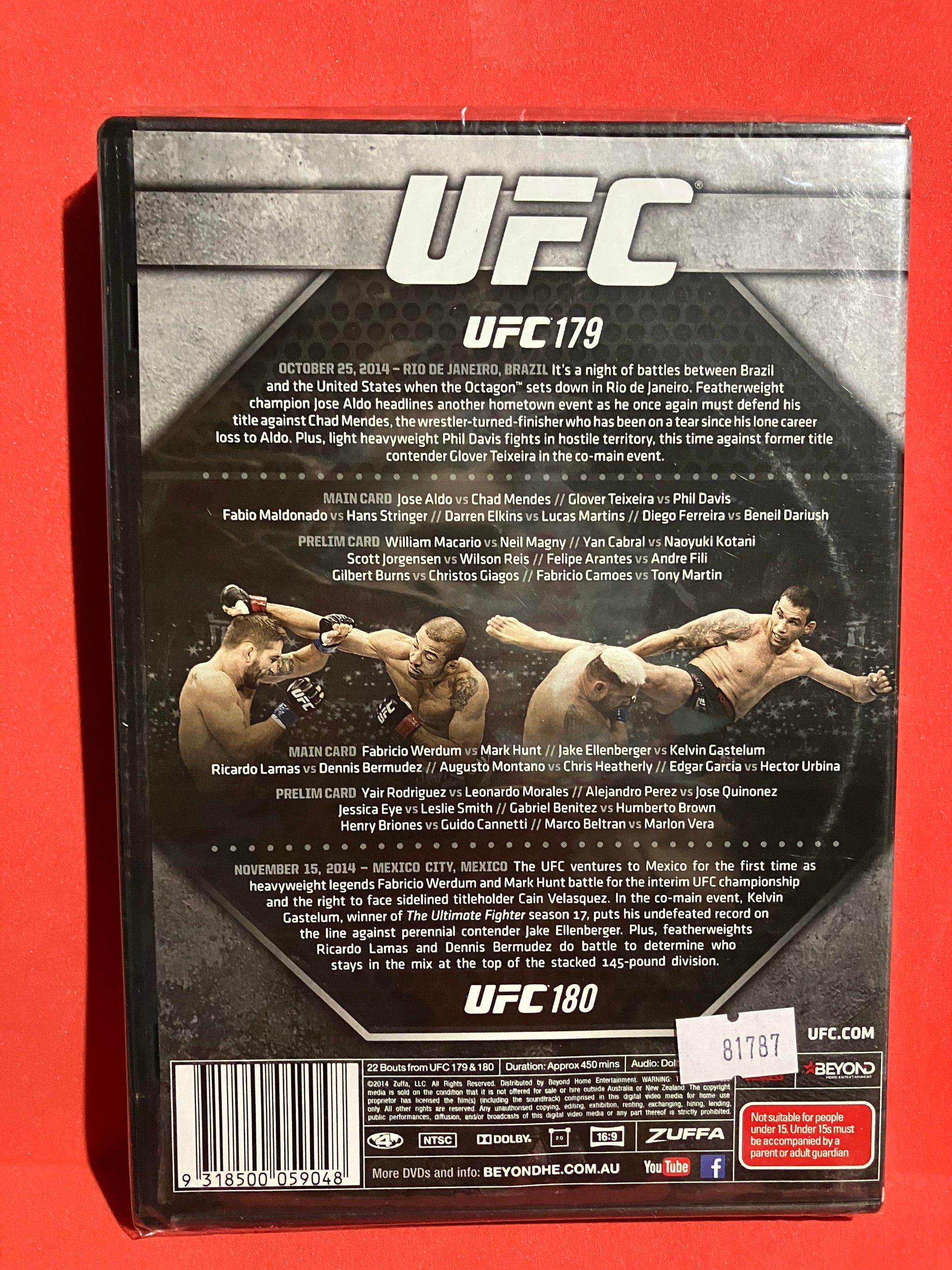 UFC 179 & UFC 180 - 3 DISC DVD (SEALED) – Dixon Recycled Records