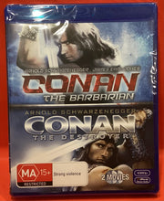 Load image into Gallery viewer, CONAN THE  BARBARIAN / CONAN THE DESTROYER - BLU RAY
