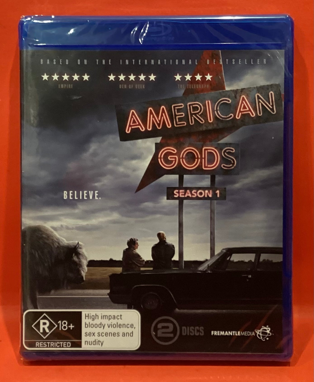 AMERICAN GODS - SEASON 1   - BLU-RAY (NEW/ SEALED)