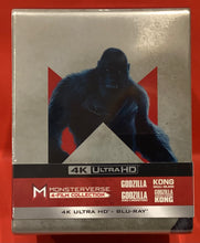 Load image into Gallery viewer, MONSTERVERSE  - 4 MOVIE COLLECTION  -  4K ULTRA HD  &amp;  BLU-RAY  - LTD EDITION STEELBOOK (NEW/ SEALED)

