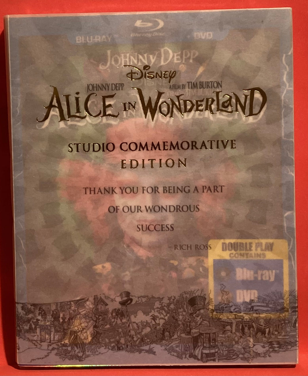 ALICE IN WONDERLAND (BURTON) BLU RAY/ DVD  - COMMEMORATIVE EDITION (NEW/ SEALED)