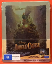 Load image into Gallery viewer, JUNGLE CRUISE -  4K ULTRA HD &amp; BLU-RAY  -  STEELBOOK (NEW/ SEALED)
