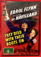 Load image into Gallery viewer, THEY DIED WITH THEIR BOOTS ON - DVD (NEW/ SEALED)
