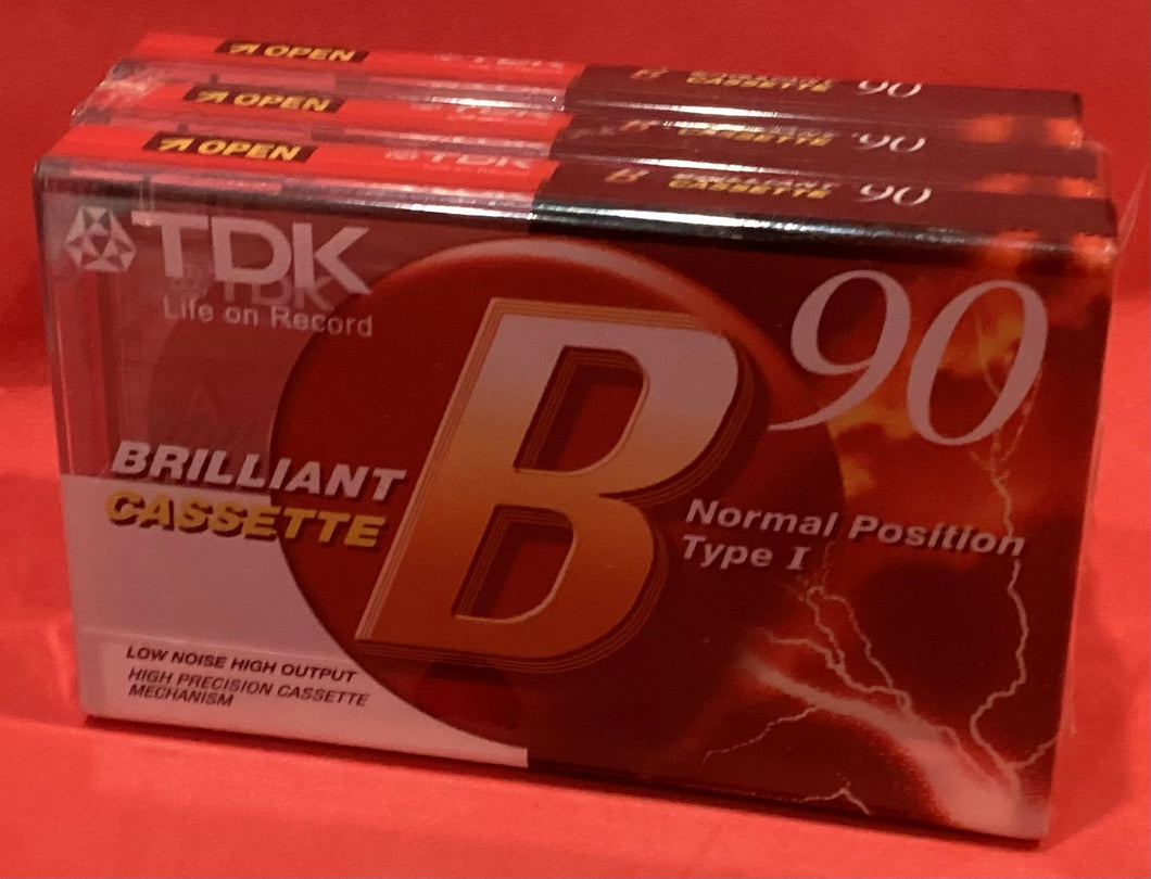 TDK B90 - 3 PACK - BLANK CASSETTE - BRAND NEW