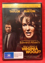Load image into Gallery viewer, WHO'S AFRAID OF VIRGINIA WOOLF? - 2 DISC - DVD (NEW / SEALED)

