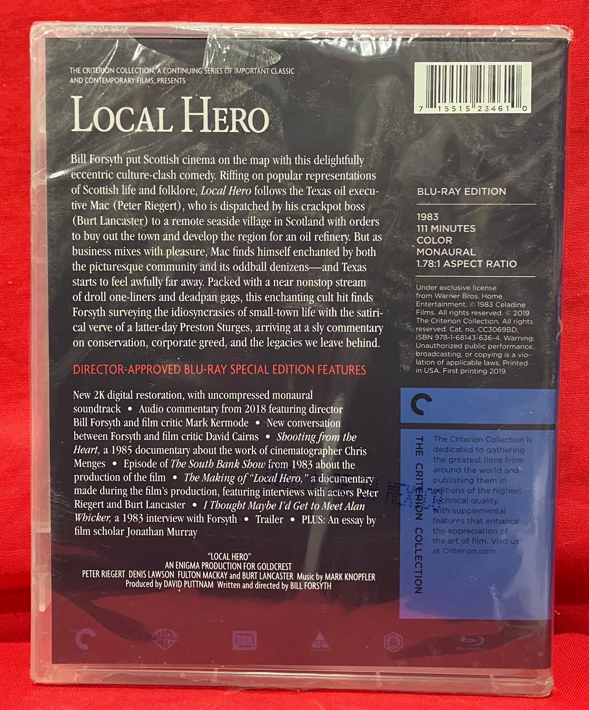 LOCAL HERO - CRITERION COLLECTION - BLU RAY (NEW/ SEALED) – Dixon