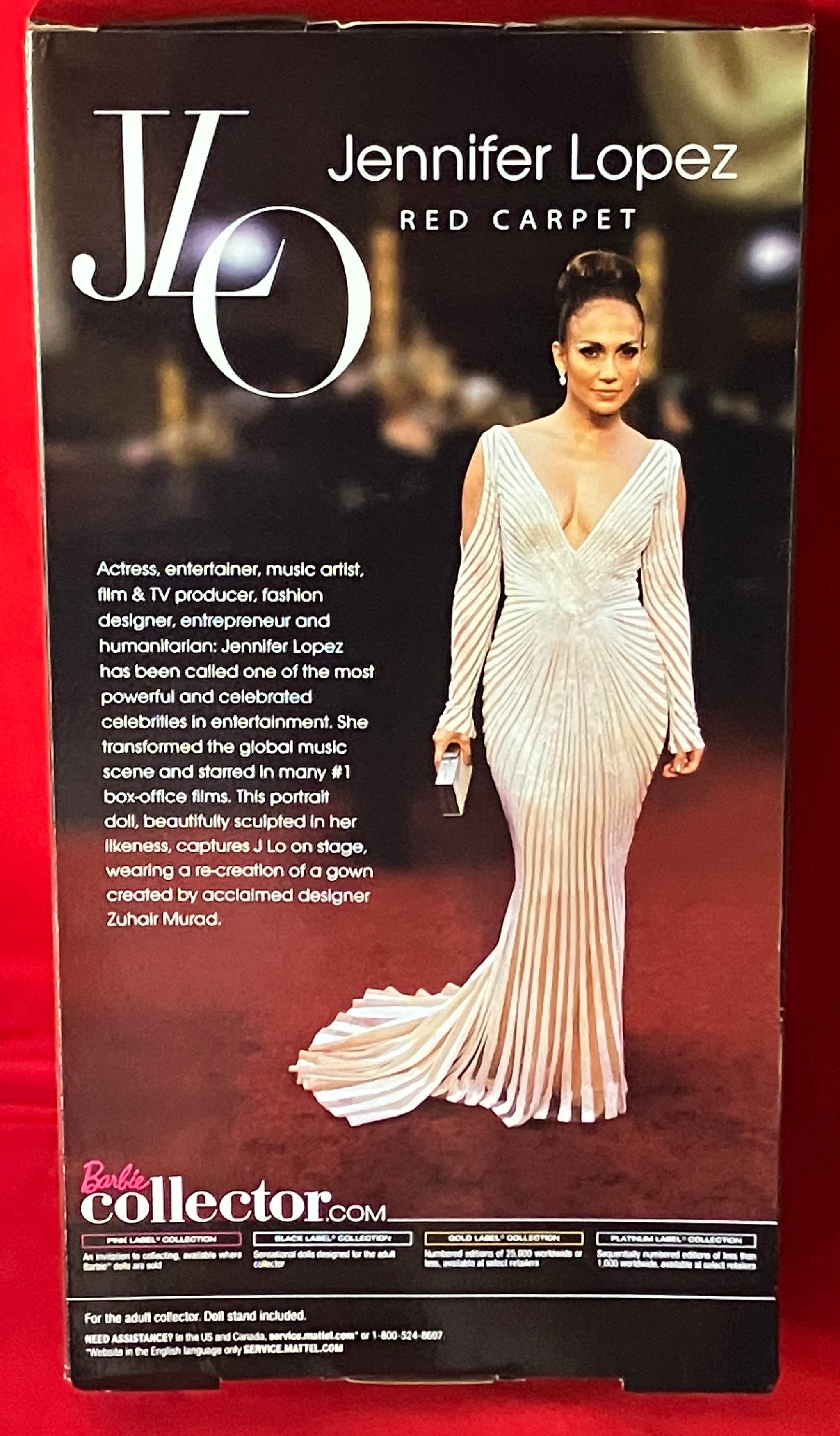 JENNIFER LOPEZ - JLO - RED CARPET BARBIE DOLL (NEW) – Dixon