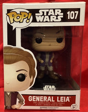 Load image into Gallery viewer, FUNKO POP!  - GENERAL LEIA - STAR WARS #107  - NEW IN BOX
