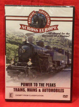 Load image into Gallery viewer, RAILWAY ADVENTURES ACROSS EUROPE - POWER TO THE PEAKS    - DVD (NEW / SEALED)
