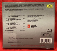 Load image into Gallery viewer, BEETHOVEN -BERNSTEIN - 9 SYMPHONIES - 5X CD + BLU-RAY AUDIO BOX SET -  CLASSICAL
