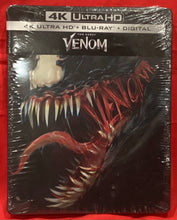 Load image into Gallery viewer, VENOM -  -  4K ULTRA HD &amp; BLU-RAY  -  STEELBOOK (NEW/ SEALED)
