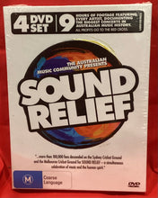 Load image into Gallery viewer, SOUND RELIEF  - 4 DISC - DVD (NEW / SEALED)
