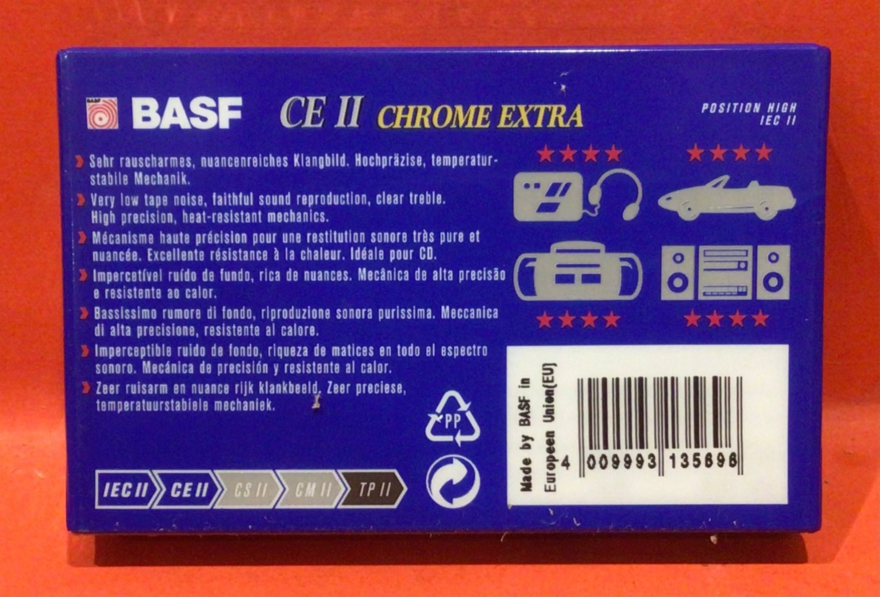 Cassette Audio BASF 60 Chrome Extra II - Vintage - NEUF - Fabriqué En Allemagne