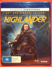 Load image into Gallery viewer, HIGHLANDER - 30TH ANNIVERSARY - BLU RAY (SEALED)
