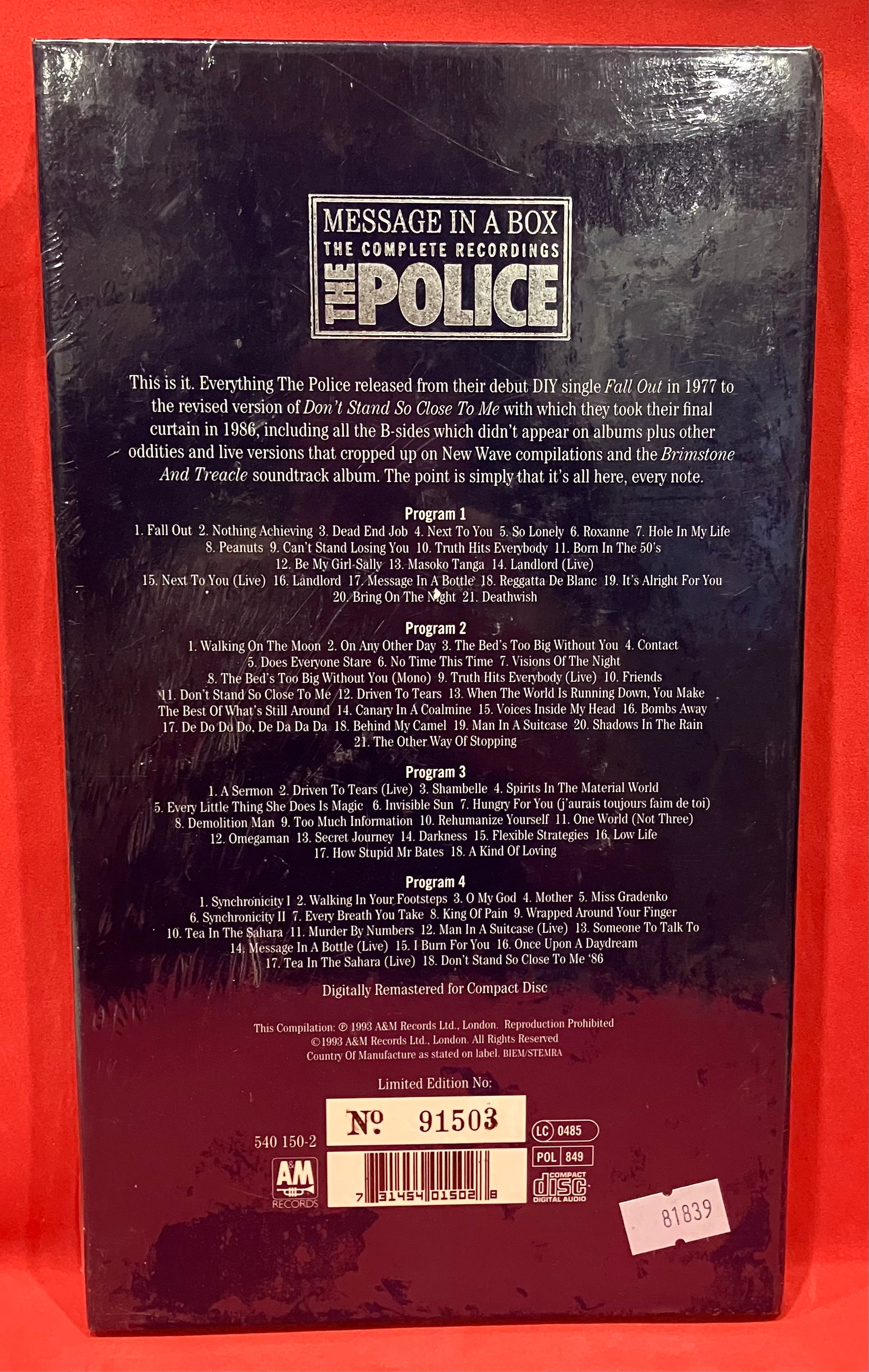 CD The Police - Message In retailer A Box