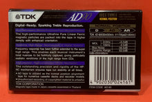 Load image into Gallery viewer, TDK AD90 BLANK AUDIO CASSETTE (NEW)
