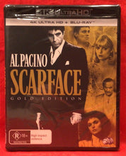 Load image into Gallery viewer, SCARFACE - GOLD EDITION   - 4K ULTRA HD &amp; BLU-RAY (NEW/ SEALED)
