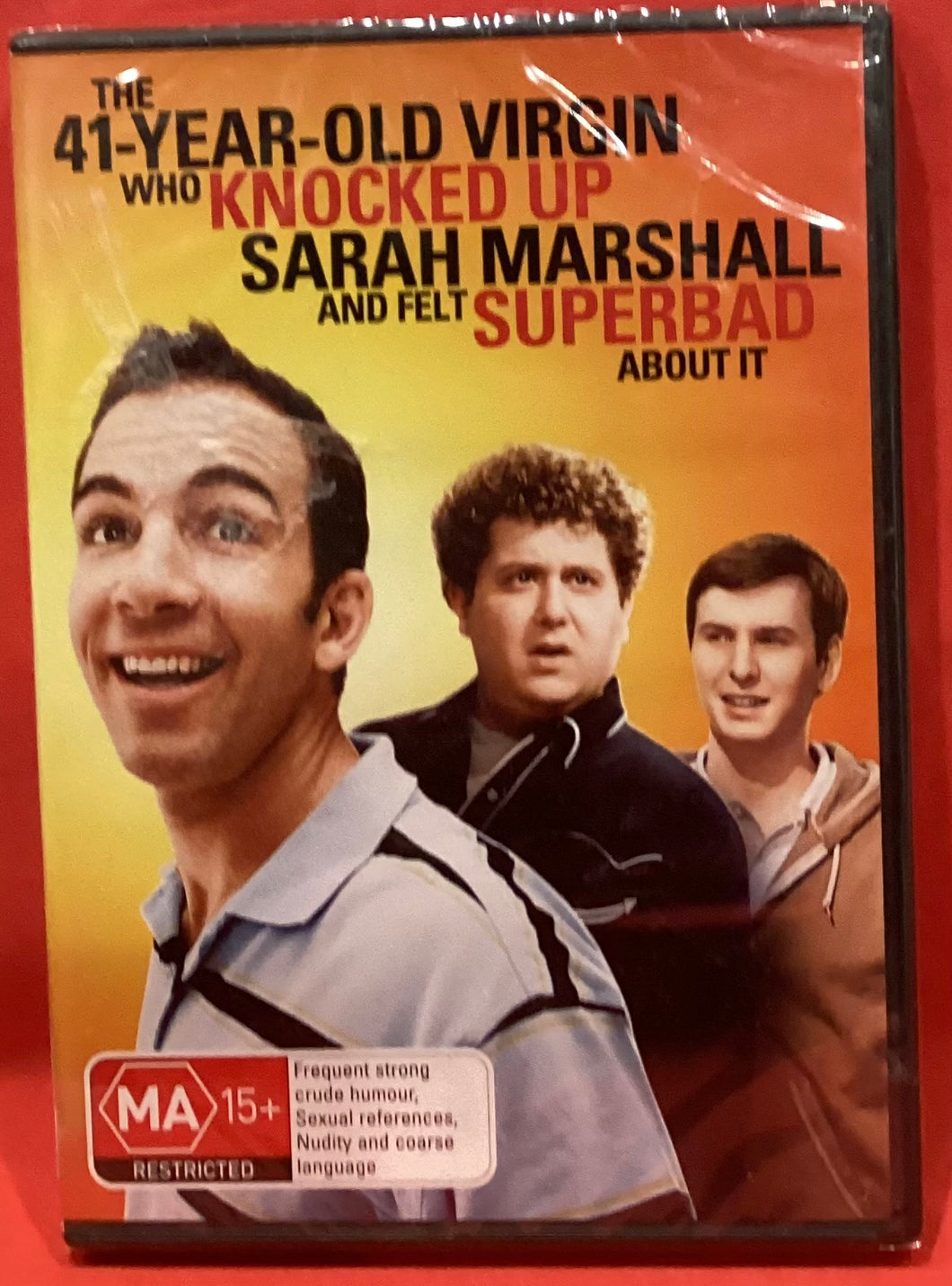 41 YEAR OLD VIRGIN WHO KNOCKED UP SARAH MARSHALL AND FELT SUPERBAD ABOUT IT - DVD (NEW/ SEALED)